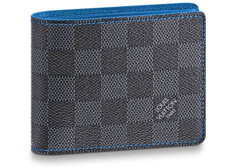 louis vuitton portefeuille slender id blue damier graphite wallet|Slender Wallet for Men in Damier Leather .